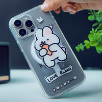 Cute Rabbit Acrylic Magnetic Case