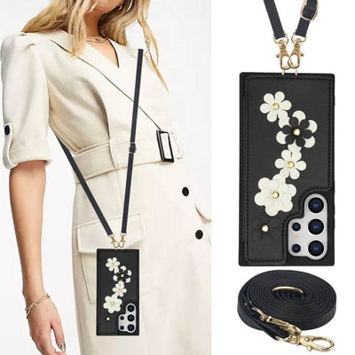 Floral Chic Crossbody Wallet Case - Samsung - Peeperly