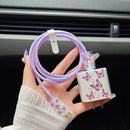 Butterfly Print Wire And Charger Case