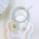 Cute Floral Tulips Charger Protector Case