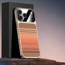 Retro Woven Stripes Electroplating Case