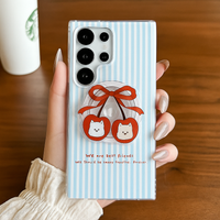 Sweet Stripe Cartoon Bow Case