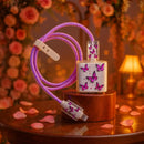 Butterfly Print Wire And Charger Case