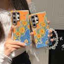 Bright Hand Painted Floral Canvas Case