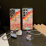 Painted Rainbow Heart Art Strap Case
