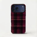Burgundy Tartan Fabric - Crystal