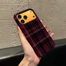 Burgundy Tartan Fabric - Crystal