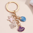 Summer Seashell Star Keychain