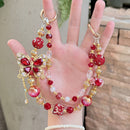 Rosefire Butterfly Beaded Charm