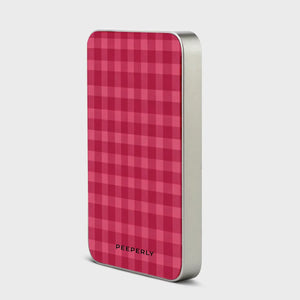 Berry Gingham - Magnetic Power Bank