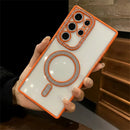 Galaxy S26 Series Luxury Plating Diamonds Magnetic Case