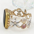 Ocean Pearl Starfish Crystal Watch Strap