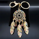 Dreamcatcher Aura Crystal Keychain