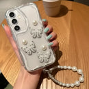 Galaxy S26 Series Ivory Angel Wings Pearl Case