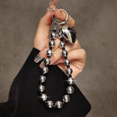 Chrome Noir Heart Charm