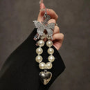 Crystal Butterfly Pearl Charm