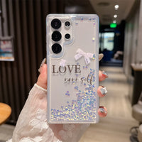 Aesthetic Love Yourself Glitter Case