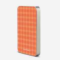 Apricot Plaid - Magnetic Power Bank
