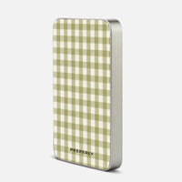 Pistachio Plaid - Magnetic Power Bank