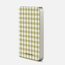Pistachio Plaid - Magnetic Power Bank