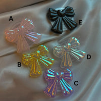 Reflective Ribbon Bow Phone Gripper