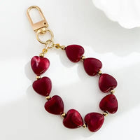 Ruby Harmony Hearts Keychain