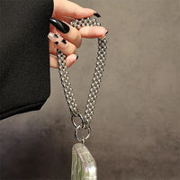 Steel Elegance Chain Phone Charm