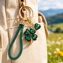 Elegant Emerald Rhinestone Keychain