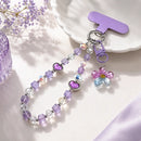 Lavender Heart Floral Phone Charm