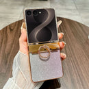 Galaxy Z Flip Series Platinum Glow Glitter Ring Case