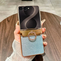 Galaxy Z Flip Series Platinum Glow Glitter Ring Case