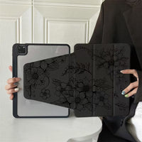 Shadow Blooms Garden iPad Case