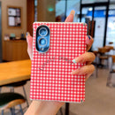 Galaxy Z Fold8 Gingham Checks Love Story Case
