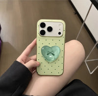 Soft Minty Heart Charm Case