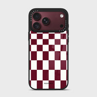 Vintage Crimson Checkerboard - Signature