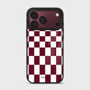 Vintage Crimson Checkerboard - Signature