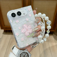 iPhone Duo Dreamy Pearl Blossom Charm Case