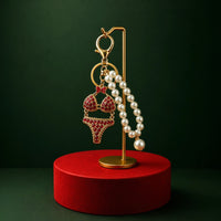 Ruby Pearl Glam Keychain