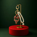 Ruby Pearl Glam Keychain