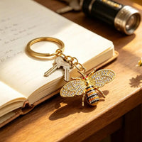 Queen Honeybee Jewel Keychain