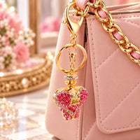 Blushing Heart Jewel Bottle Keychain