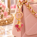 Blushing Heart Jewel Bottle Keychain