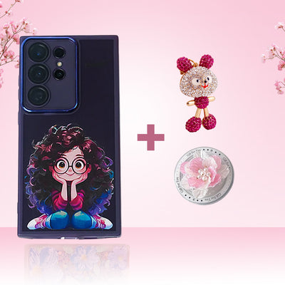 Charming Cute Girl Case 3-in-1 Combo - Samsung