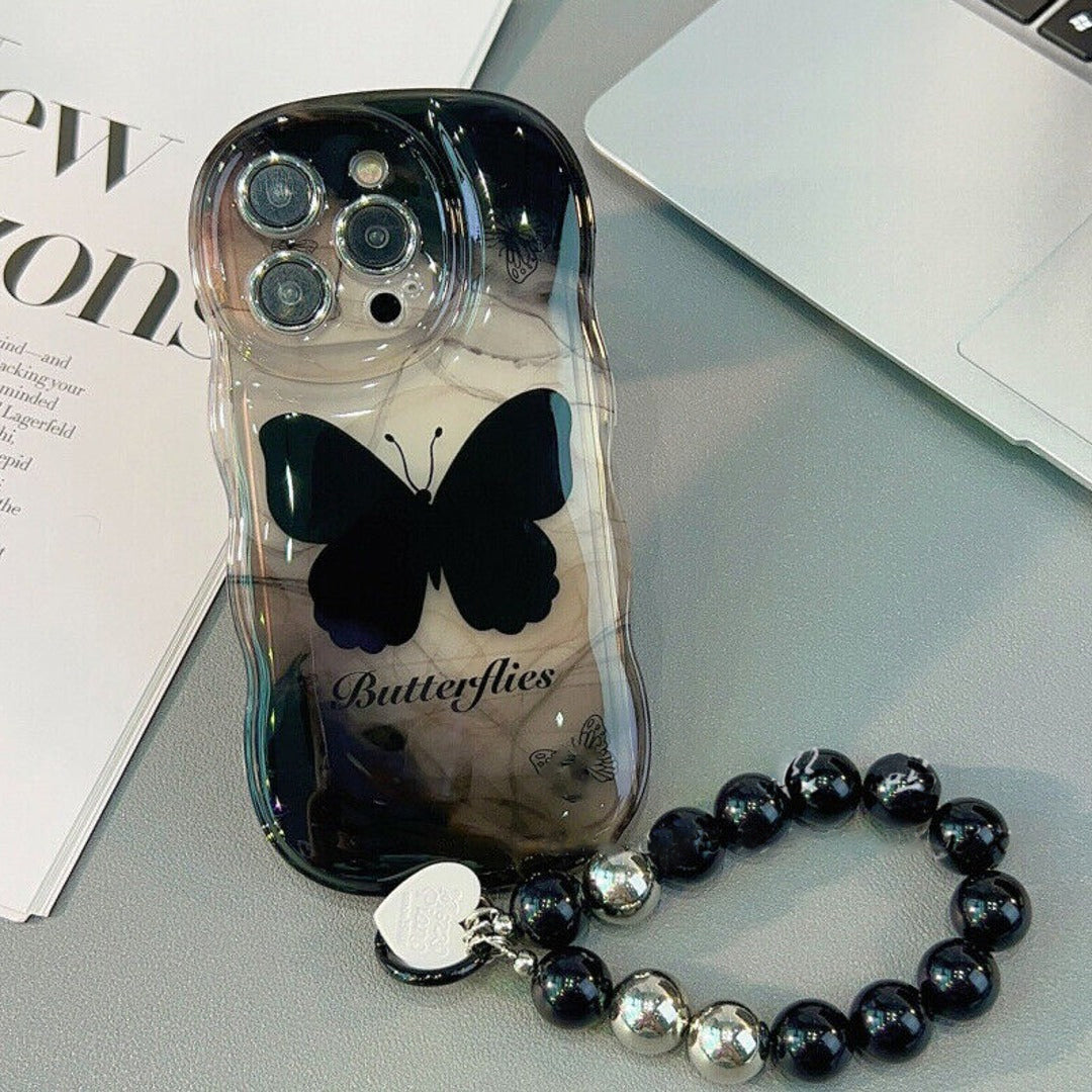 Winged Wonders Butterfly Phone Case With Bracelet