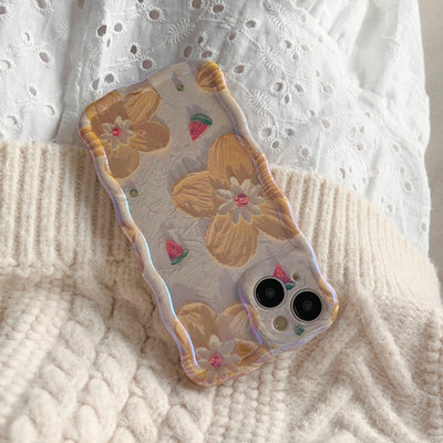 Blu-ray Floral Canvas Phone Case