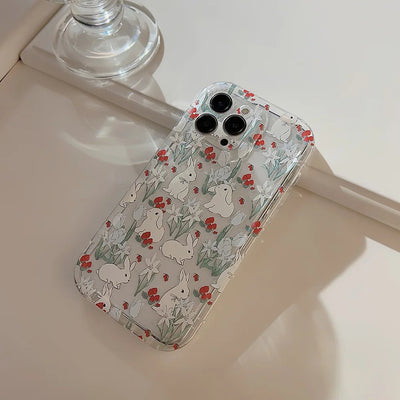 Bunny Bloom Serenity Case with Rabbit Phone Gripper