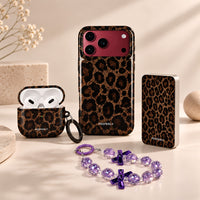 Leopard Noir 4 In 1 Combo Crystal Case