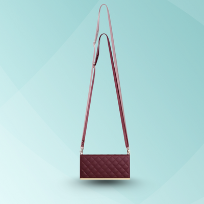 Elegant Quilted Wallet Case with Strap - Samsung