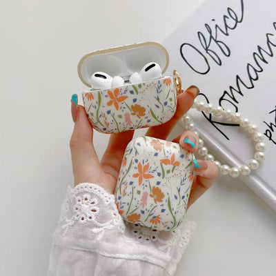 Flower Print Pearl Bracelet Case - AirPods Pro 2