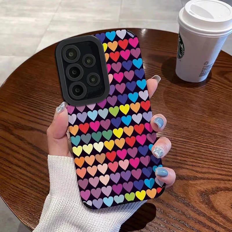 Mini Hearts Print Phone Case - Samsung